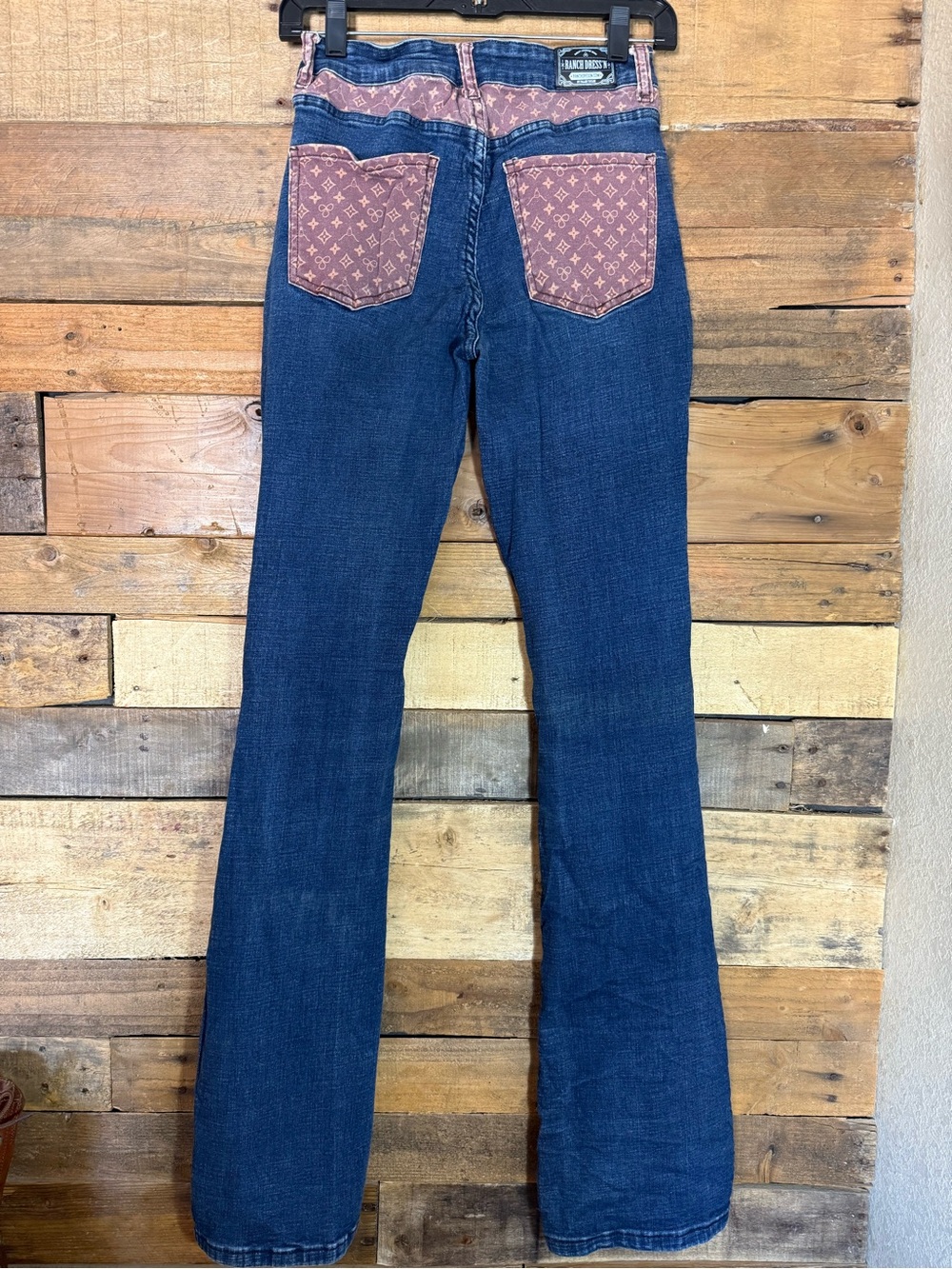 Ranch Dress'n Fallon Taylor Size 4 Brown Pocket Print Jeans